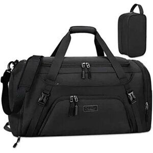 40L Waterproof Sports Bags Travel Duffel Bags Black